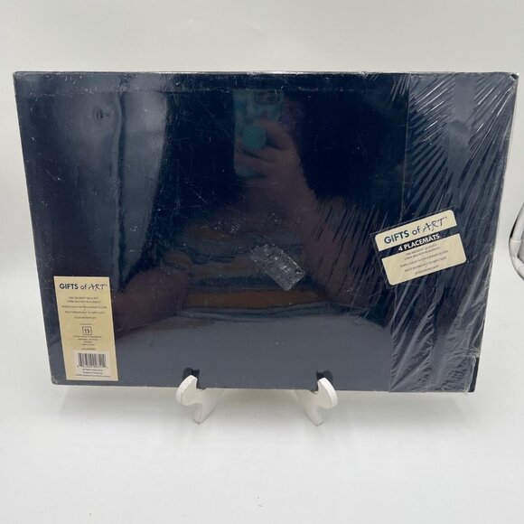 Christmas placemats hard cork backed sturdy holiday new in packageVintage - Picture 9 of 15